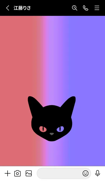 [LINE着せ替え] ブラック キャット 215の画像2