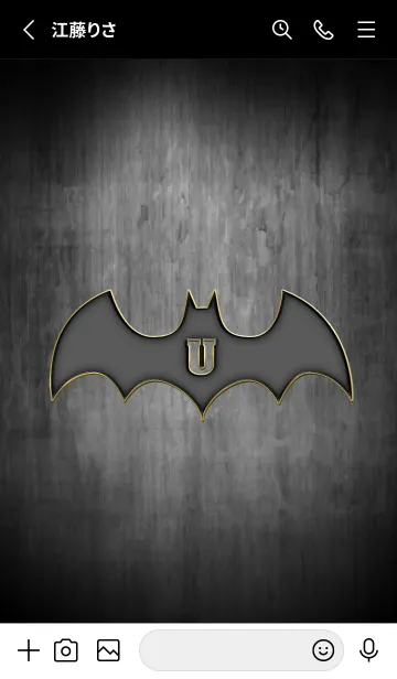 [LINE着せ替え] Enamel pin bat initial Uの画像2