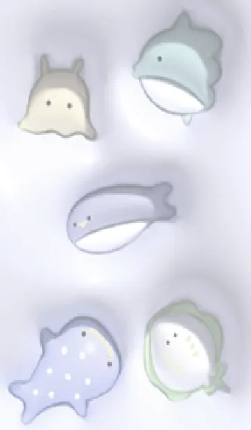 [LINE着せ替え] lilac♡ぷっくり海の生き物10_1の画像1