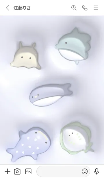 [LINE着せ替え] lilac♡ぷっくり海の生き物10_1の画像2