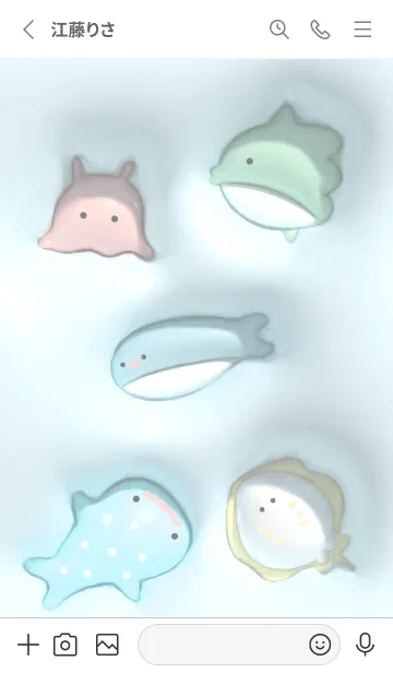 [LINE着せ替え] Gray♡ぷっくり海の生き物01_1の画像2