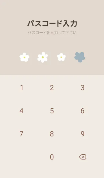 [LINE着せ替え] flower pattern / bluebeigeの画像4