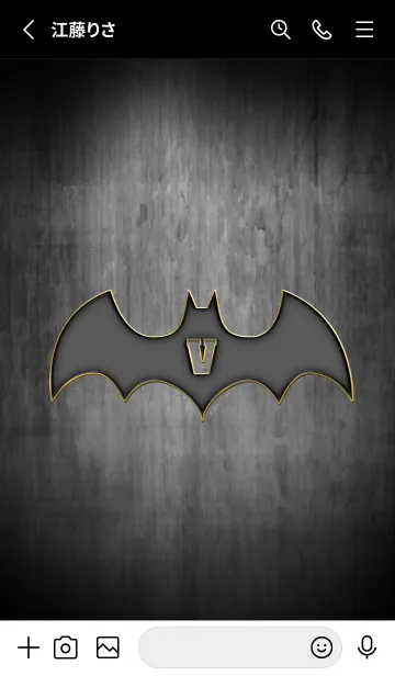 [LINE着せ替え] Enamel pin bat initial Vの画像2