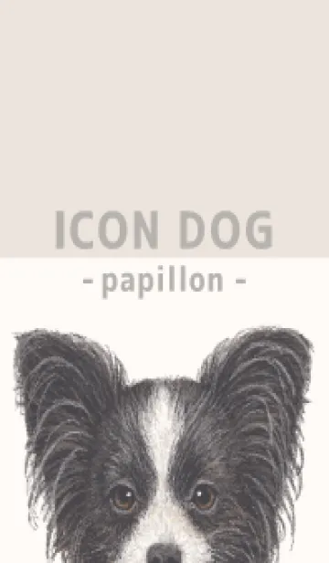 [LINE着せ替え] ICON DOG - パピヨン - BEIGE/05の画像1