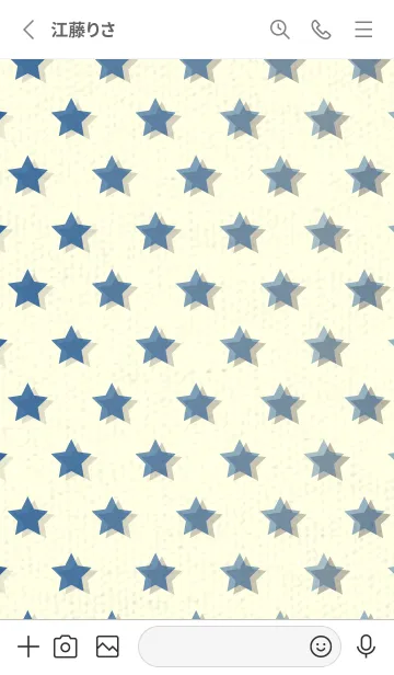 [LINE着せ替え] 星のドッドきせかえ ローヤルブルーの画像2