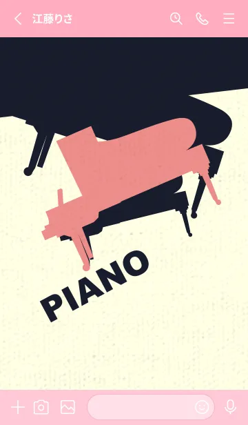 [LINE着せ替え] Piano CLR 薄紅の画像2