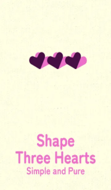 [LINE着せ替え] 3つのハート型の着せかえ 紫紺の画像1