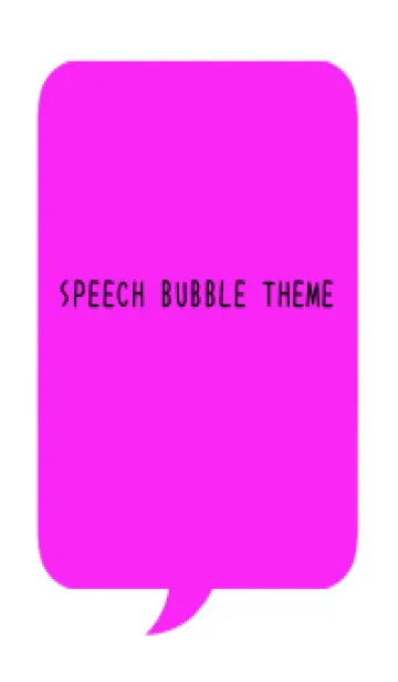 [LINE着せ替え] コミック風カラー吹出/ビビッドピンク/白の画像1