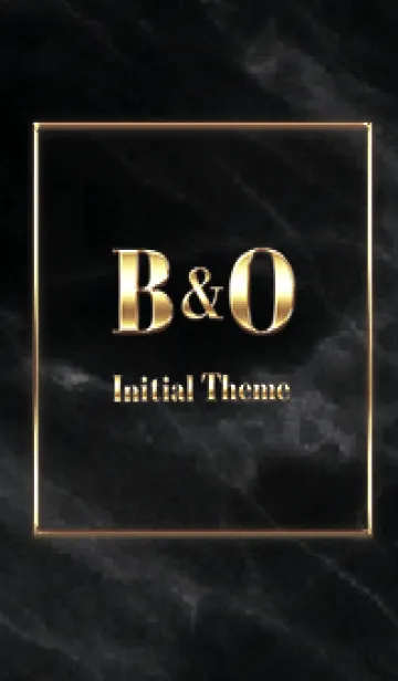 [LINE着せ替え] 【 B&O 】Initial Theme Gold - ブラックの画像1