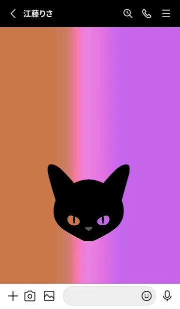 [LINE着せ替え] ブラック キャット 216の画像2