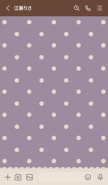 [LINE着せ替え] Sweet Polka Dots♡ラベンダーの画像2