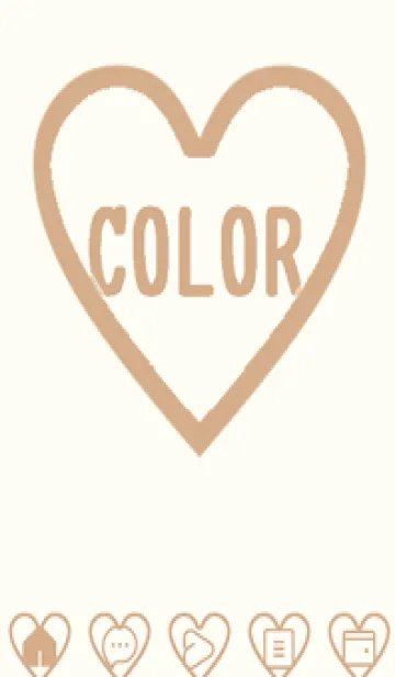 [LINE着せ替え] beige color F42の画像1