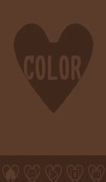 [LINE着せ替え] brown color F41の画像1