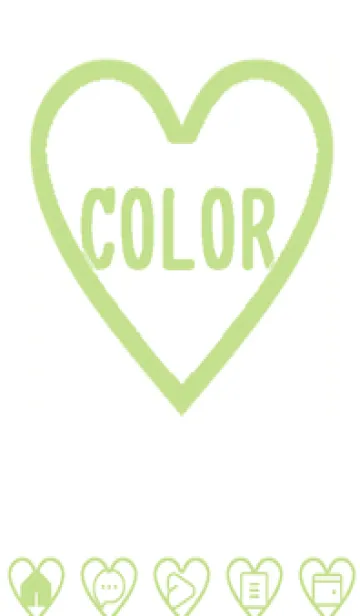 [LINE着せ替え] green color F84の画像1