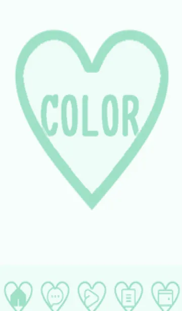 [LINE着せ替え] green color F85の画像1