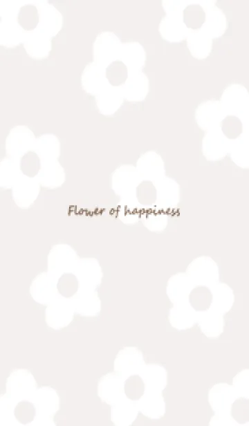 [LINE着せ替え] brown♡シンプルな白い花03_1の画像1