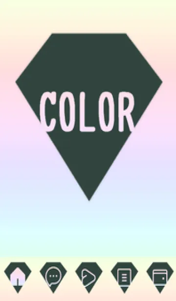 [LINE着せ替え] green color rainbow Z05の画像1