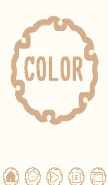 [LINE着せ替え] beige color G42の画像1