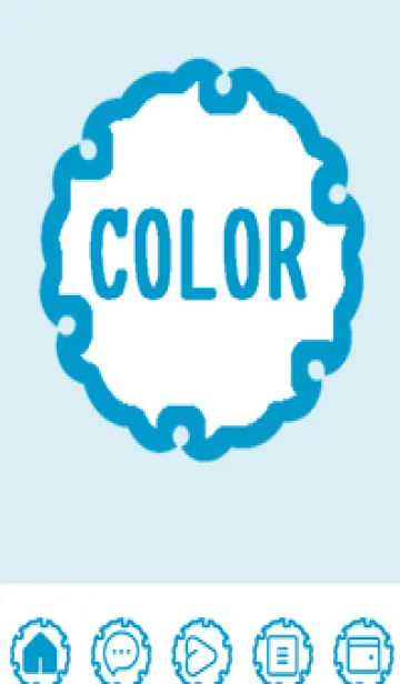 [LINE着せ替え] blue color G42の画像1