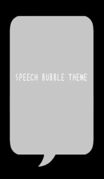 [LINE着せ替え] コミック風カラー吹出/グレイ/ブラックの画像1