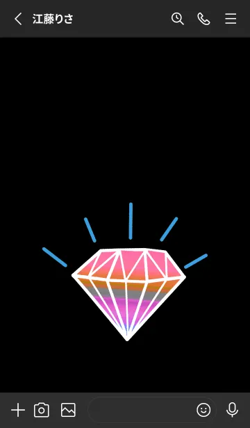 [LINE着せ替え] グラデーション ダイヤモンド .107の画像2