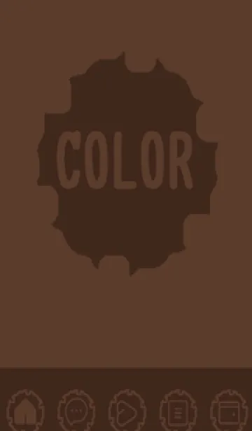 [LINE着せ替え] brown color G41の画像1