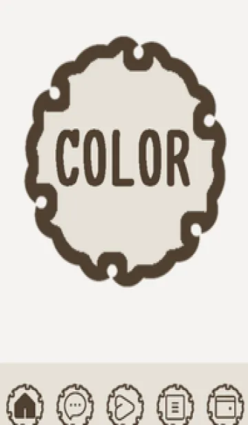 [LINE着せ替え] brown color G43の画像1