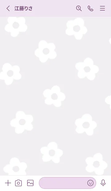 [LINE着せ替え] violet♡シンプルな白い花04_1の画像2