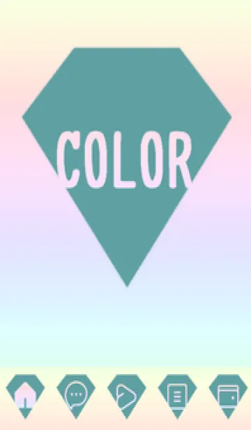 [LINE着せ替え] green color rainbow Z07の画像1