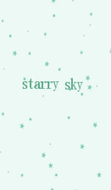 [LINE着せ替え] starry sky_mintgreenの画像1