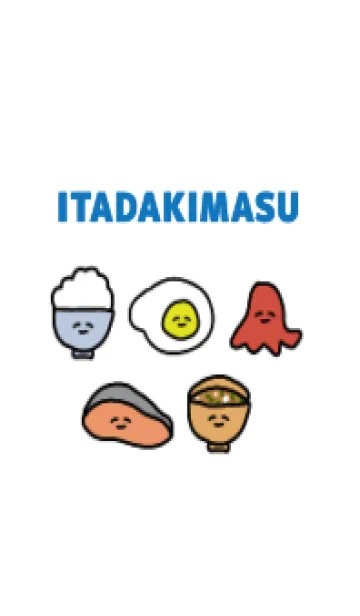 [LINE着せ替え] 朝ごはん(和)_ブルーの画像1