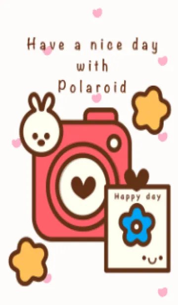 [LINE着せ替え] Happy day with polaroid 6の画像1