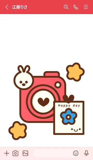 [LINE着せ替え] Happy day with polaroid 6の画像2
