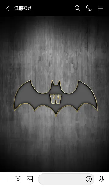 [LINE着せ替え] Enamel pin bat initial Wの画像2