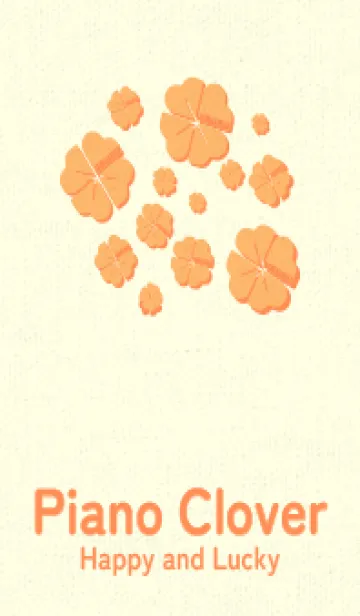 [LINE着せ替え] Piano clover サンオレンジの画像1