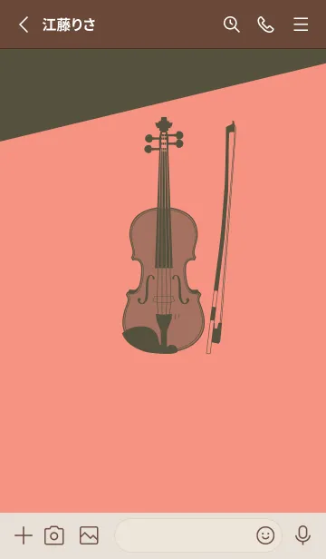 [LINE着せ替え] Violin CLR 鮭色の画像2
