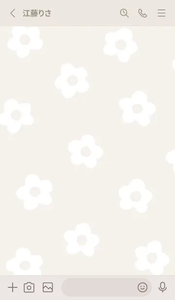 [LINE着せ替え] beige♡シンプルな白い花05_1の画像2