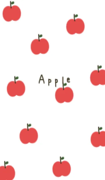 [LINE着せ替え] リンゴ柄とホワイト。の画像1