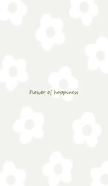 [LINE着せ替え] green♡シンプルな白い花07_1の画像1