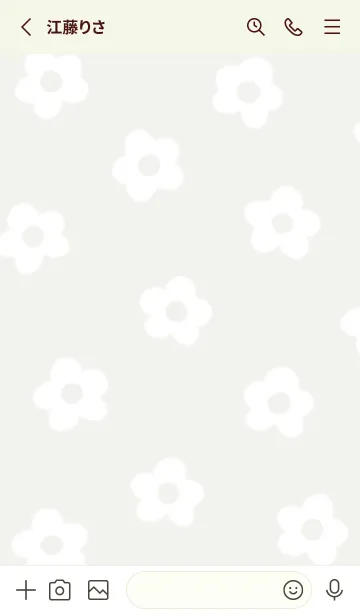 [LINE着せ替え] green♡シンプルな白い花07_1の画像2