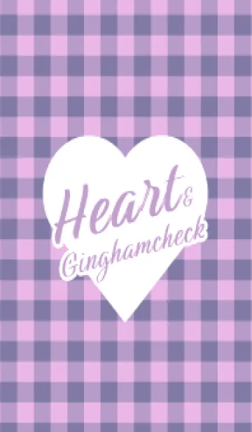 [LINE着せ替え] ハート ギンガムチェック 96の画像1
