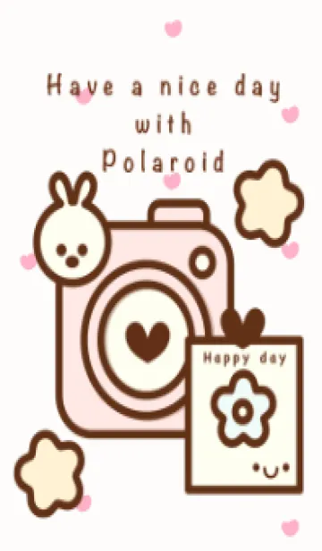 [LINE着せ替え] Happy pastel polaroid 6の画像1