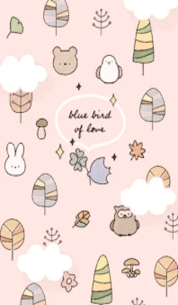 [LINE着せ替え] babypink♡幸せの青い鳥09_1の画像1