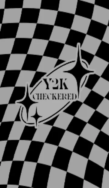 [LINE着せ替え] ✦ Y2K CHECKERED ✦ 01 GRAY ✦の画像1