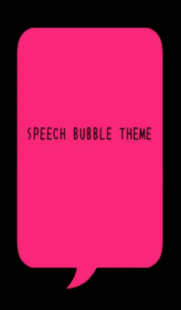 [LINE着せ替え] コミック風カラー吹出/レッド/黒の画像1