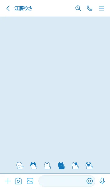 [LINE着せ替え] Kitty Friends /aqua blue.の画像2