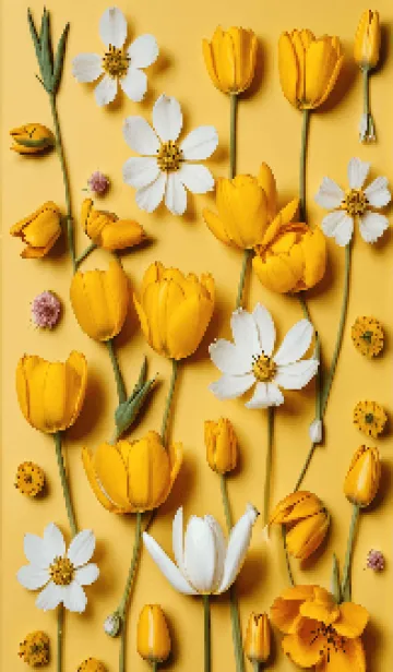 [LINE着せ替え] かわいいパステルカラーのお花たち3の画像1