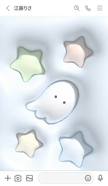 [LINE着せ替え] lilac☆ぷっくりオバケ06_1の画像2