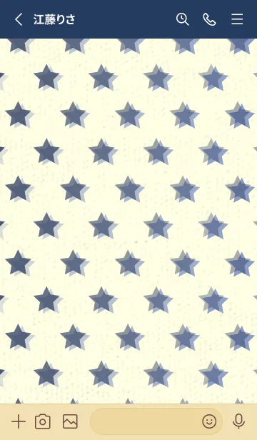 [LINE着せ替え] 星のドッドきせかえ ネービーブルーの画像2