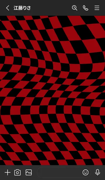 [LINE着せ替え] ✦ Y2K CHECKERED ✦ 01 RED ✦の画像2